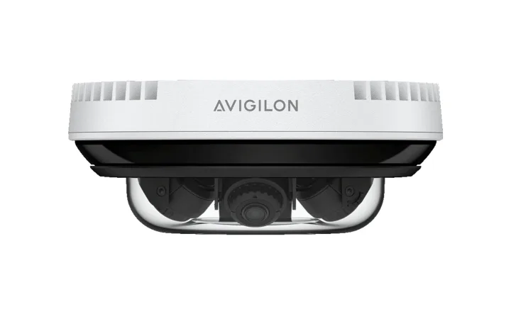 Avigilon H5A Multisensor Camera — telecamera IP panoramica multisensore con copertura fino a 360° e risoluzione totale fino a 32 MP, per videosorveglianza di grandi aree senza punti ciechi